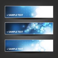Set of Horizontal Christmas Or New Years Banners N7