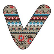V letter decorated N2