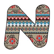N letter decorated