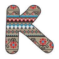K letter decorated N2