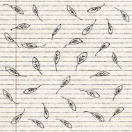 hand drawn cartoon leaves design