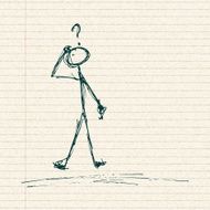 Stick man with a question N2