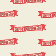 Merry Chtristmas Seamless Ribbon Pattern