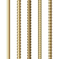 Composite Rebars Set on White Background Construction Plastic Armature Vector
