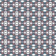 Seamless geometrical pattern in blue white red and dark grey