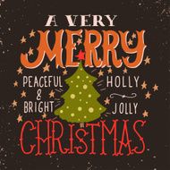 Greeting card A very Merry Christmas