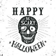 Hand drawn Happy Halloween lettering