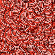 Seamless abstract red waves and curves pattern N2