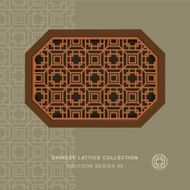 Chinese window tracery polygon frame 95 octagon square