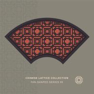 Chinese window tracery fan shaped frame 95 octagon square