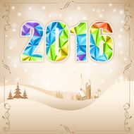 Retro New Year Frame