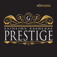 Vintage vector monogram N5