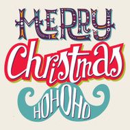 Christmas card Hand lettering Decorative pattern N11