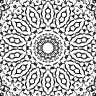 Symmetrical black and white pattern seamless ornament indian artwork