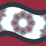 Oriental artwork Stylized Mandala Book cover or invitation design in