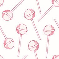 Oitline sketches candies seamless pattern N2