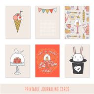 Set of 6 creative journaling cards N2