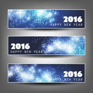 Set of New Year Headers - 2016 N3