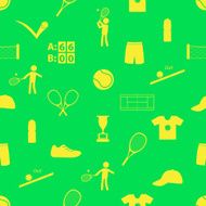 tennis sport theme seamless green pattern eps10