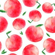 Watercolor apple seamless pattern N2