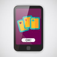 Playing cards flat icon with long shadow eps10 N2