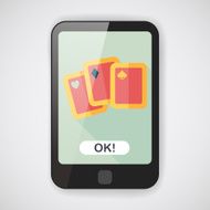 Playing cards flat icon with long shadow eps10 N3