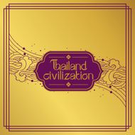 Thai Art Background vector N7