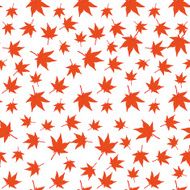 Red maple leaves seamless pattern