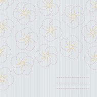 Traditional japanese embroidery Sashiko Sakura N4