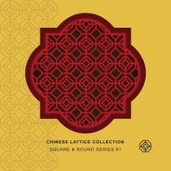 Chinese window tracery square round frame 91 polygon check