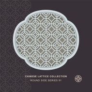 Chinese window tracery round side frame 91 polygon check