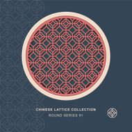 Chinese window tracery round frame 91 polygon check
