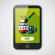 easter egg flat icon with long shadow eps10 N2