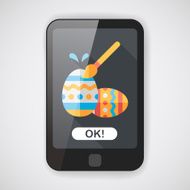 easter egg flat icon with long shadow eps10 N3