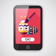 easter egg flat icon with long shadow eps10 N4
