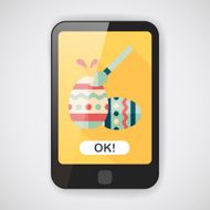 easter egg flat icon with long shadow eps10 N5