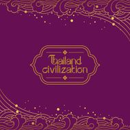Thai Art Background vector N9