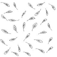 hand drawn cartoon leaves design N2