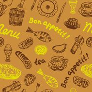 Food seamless pattern &ndash; Illustration N2