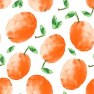 Watercolor apricot seamless pattern