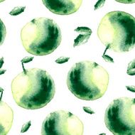 Watercolor apple seamless pattern N3