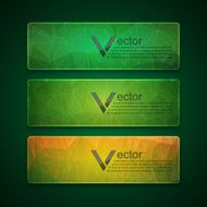 Abstract banner with polygon background vector N5