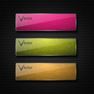 Abstract banner with polygon background vector N6