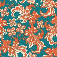 seamless pattern with folkloric flowers
