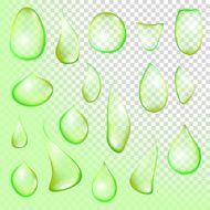 drop Pure clear water drops realistic set isolated vector illustration N4