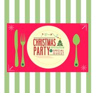 Christmas party Invitation card design elements