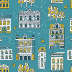 Road to Autumn - seamless pattern N2