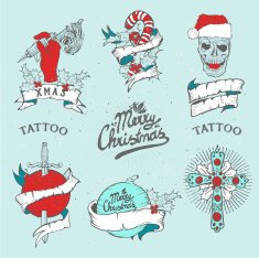 christmas tattoo set N3