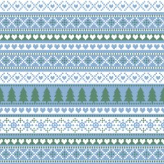 Christmas pattern card - Scandinavian sweater style