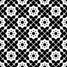 Black and white geometric seamless pattern abstract background N8